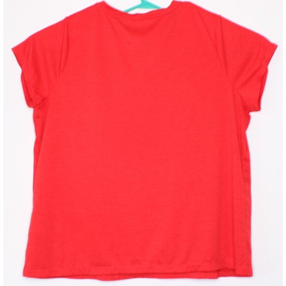 Xersion Size 2X Red V-Neck Semi Fit T-Shirt Tee Athletic Workout Lounge - Picture 2 of 5